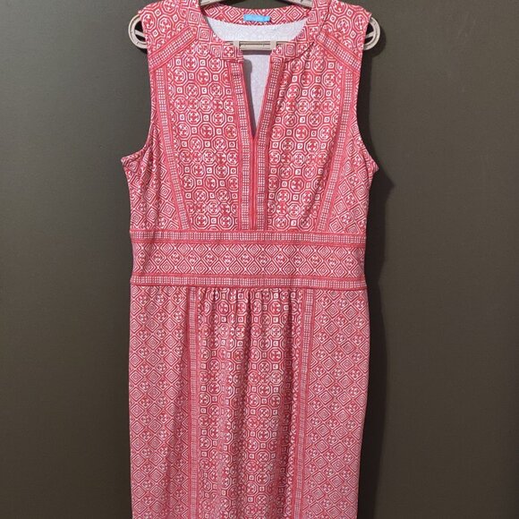 J. McLaughlin Red Lola Catalina Cloth Midi Dress SIZE XL - Picture 4 of 8